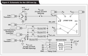  Schaltplan der LDO-Prüfvorrichtung (Bild: Texas Instruments Deutschland GmbH)